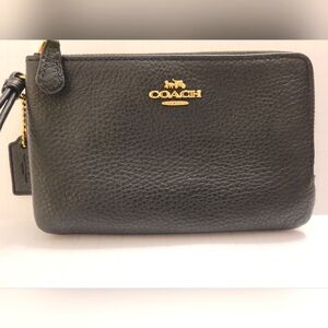 EUC Coach Double Corner Zip Wristlet